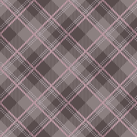 Tartan seamless vector patterns in gray-and-pink colorsのイラスト素材