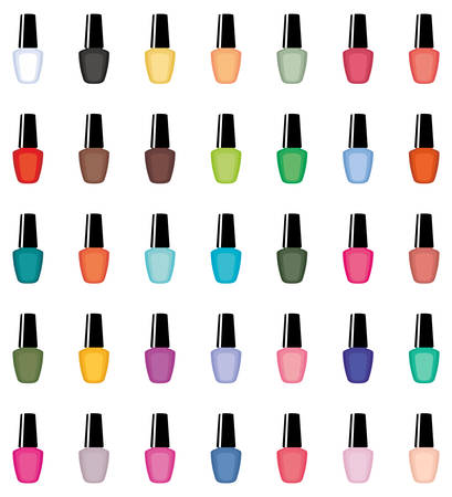 Nail polish on a white background isolated. Manicure. Vectorのイラスト素材