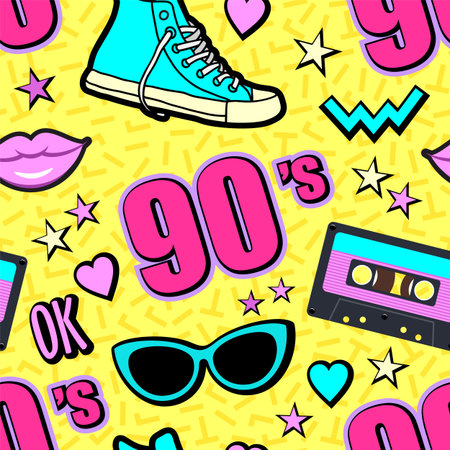 A Vector neon pop background 80s, 90s