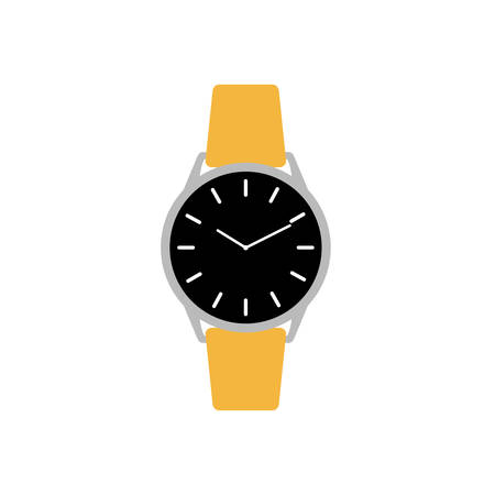 Female wristwatch on a white background. Vector flat illustration.のイラスト素材
