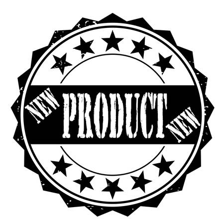 grunge rubber stamp with text "new product" on white, vector illustrationのイラスト素材