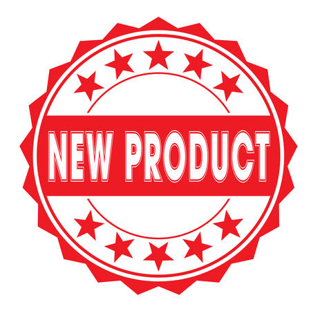 grunge rubber stamp with text "new product" on white, vector illustrationのイラスト素材