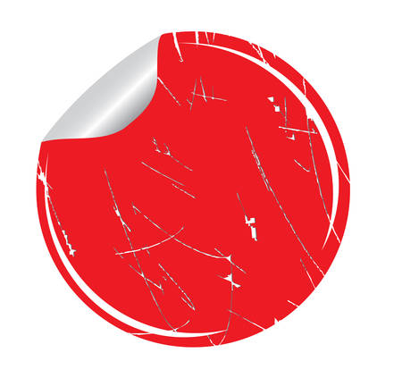 grunge sticker on white, vector illustrationのイラスト素材