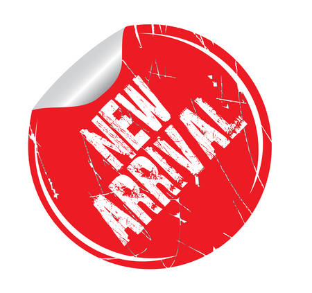 grunge sticker "new arrival" on white, vector illustrationのイラスト素材