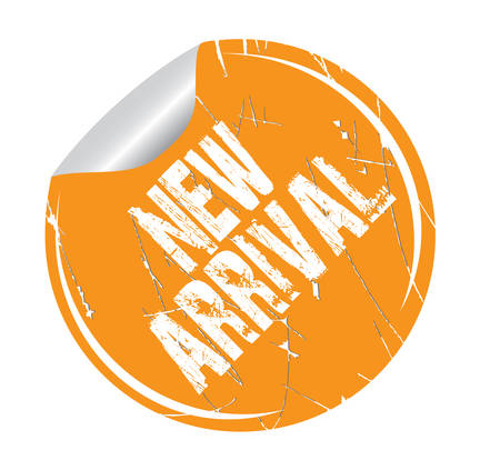 grunge sticker "new arrival" on white, vector illustrationのイラスト素材