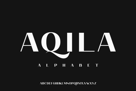 Elegant alphabet design, suitable for magazine, poster, and creative design, Vector illustrationのイラスト素材