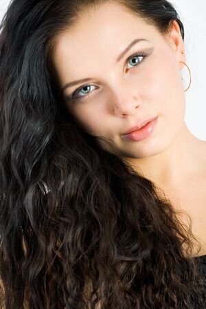 portrait of a beautiful young girl close-upの写真素材