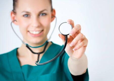 Macro shoot of medical person for health insuranceの写真素材
