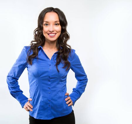 Successful business woman looking confident and smilingの写真素材