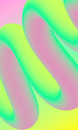 3D strokes in vibrant colors