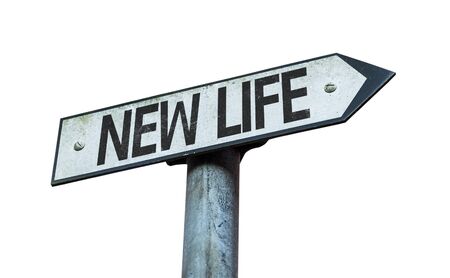 New life sign on white backgroundの写真素材