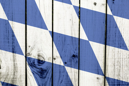 Baviera flag on wooden backgroundの写真素材