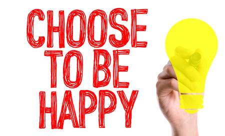 Choose to be happy written with a marker penの写真素材
