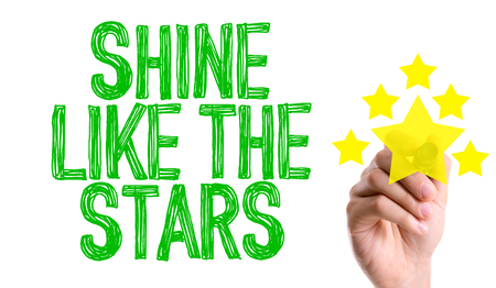Shine like the stars written with a marker penの写真素材