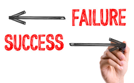 Success and failure written with a marker penの写真素材