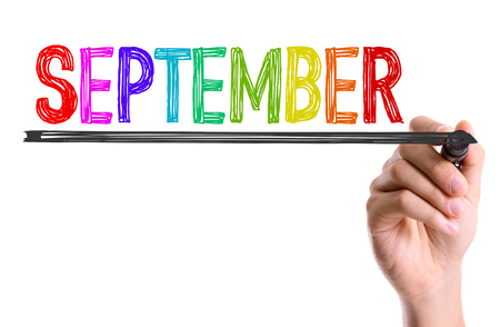 September written with a marker penの写真素材