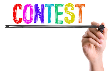 Contest written with a marker penの写真素材