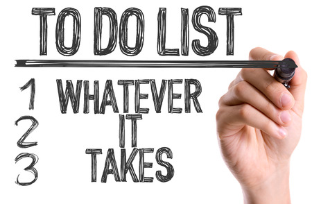 To do list - whatever it takes written with a marker penの写真素材