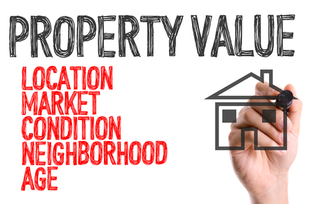 Property value written with a marker penの写真素材