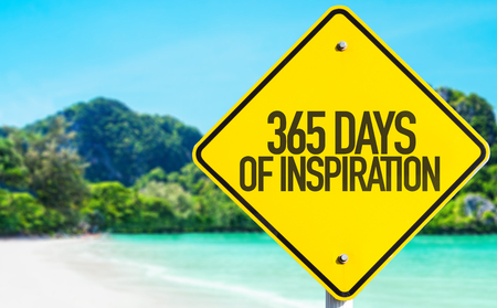 365 Days of Inspiration sign with beach backgroundの写真素材