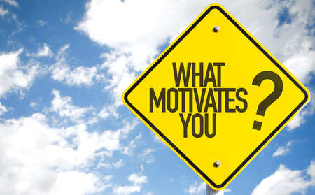 What Motivate You sign with sky backgroundの写真素材