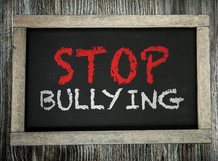 Stop bullying words on a blackboardの写真素材