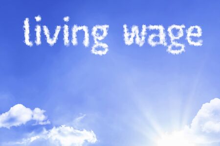 Living wage with sky conceptの写真素材