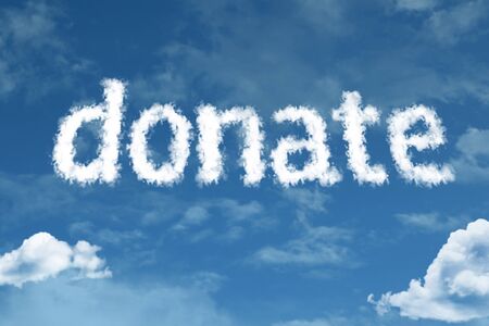 Donate with sky conceptの写真素材
