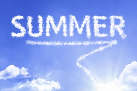 Summer with sky conceptの写真素材