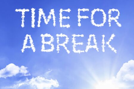 Time for a break with sky conceptの写真素材
