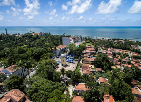 Aerial view of a town