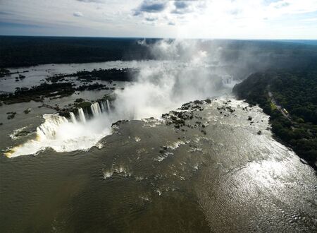 Aerial view of Iguazu fallsの写真素材