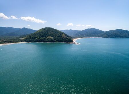 Aerial view of Sao Sebastiao beaches, Brazilの写真素材