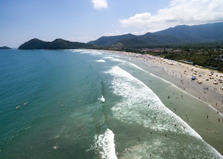Aerial view of Sao Sebastiao beaches, Brazilの写真素材