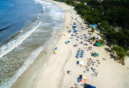 Aerial view of Sao Sebastiao beaches, Brazilの写真素材