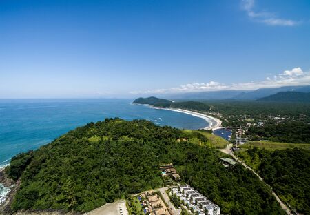 Aerial view of Sao Sebastiao Beaches, Brazilの写真素材