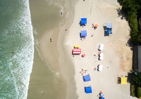 Top view of a beachの写真素材