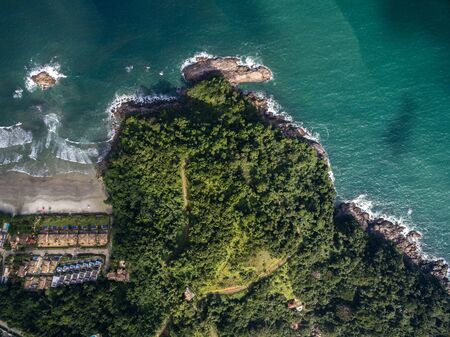 Top view of a coastal areaの写真素材