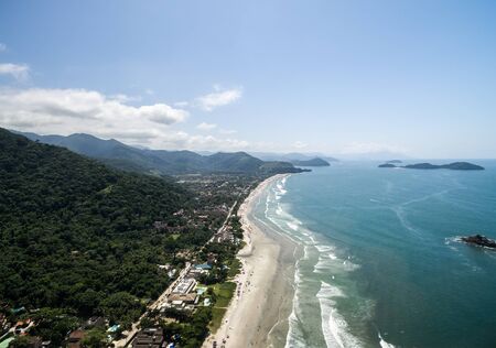 Aerial view of Juquehy Beach, Brazilの写真素材