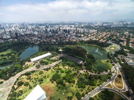 Aerial view of Ibirapuera in Sao Paulo, Brazilの写真素材