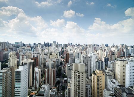 Aerial view of Sao Paulo in Brazilの写真素材