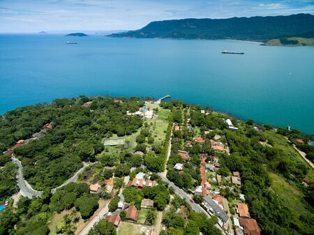 Aerial view of Ilhabela, Sao Paulo, Brazilの写真素材