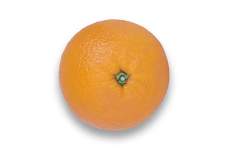 Ripe orange isolated on the white background. Cut Path. Copy spaceの写真素材
