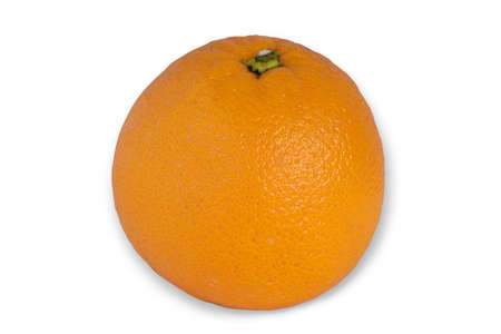 Ripe orange isolated on the white background. Cut Path. Copy spaceの写真素材