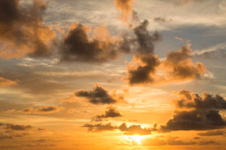 Beautiful sunrise with sky with colorful clouds.の写真素材