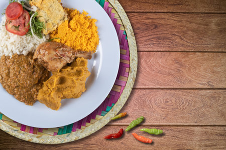 Caruru dish of typical Brazilian food from Bahia.の写真素材