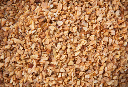 Background with ground garlic.の写真素材