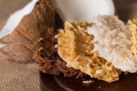 Cocada a typical brazilian sweet. Coconut sweet.