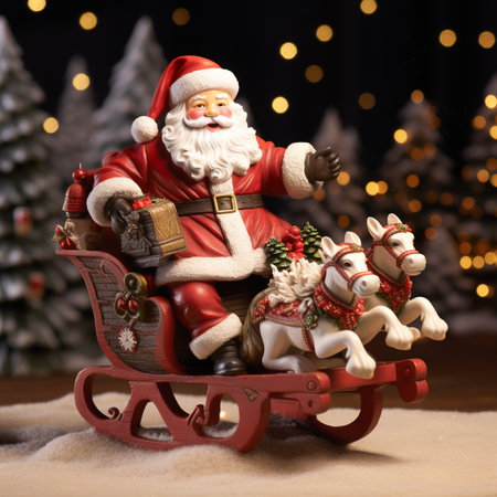Santa Claus traditional Christmas figure.の素材