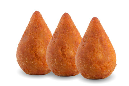 Drumstick. Three crispy chicken croquettes.の写真素材